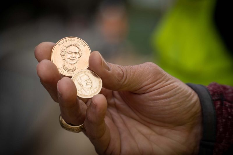 George and Barbra Bush Coins to go under Locomotive 4141