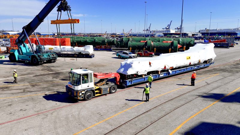 Heavy Haul Specialized Rail Equipment Port of Baltimore to Amtrak