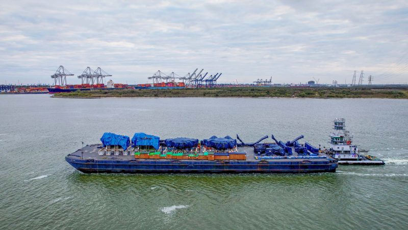 heavy haul cargo by 250 foot barge